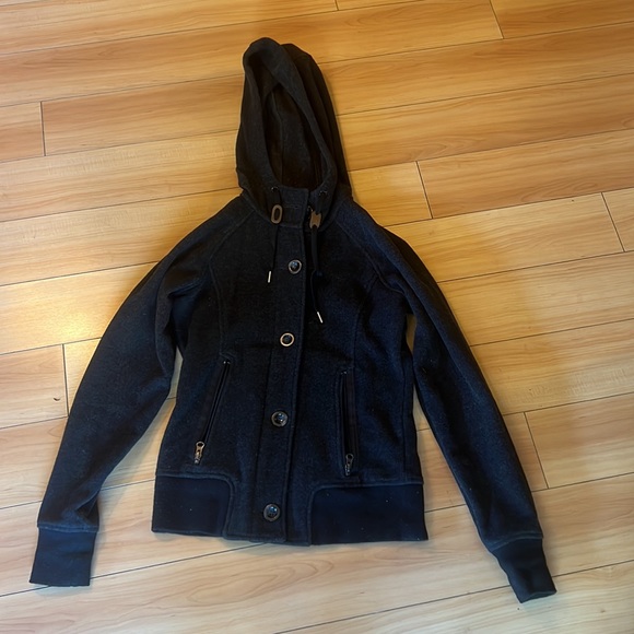 MEC Mountain Equipment Co-op Women’s XS Grey Wool Jacket - Picture 1 of 6